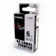 Casio XR-6WE1 Label Tape Black On White 6mm
