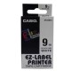 Casio XR-9WE1 Label Tape Black On White 9mm