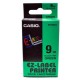 Casio XR-9GN1 Label Tape Black On Green 9mm