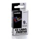 Casio XR-9SR1 Label Tape Black On Silver 9mm