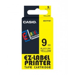 Casio XR-9YW1 Label Tape Black On Yellow 9mm