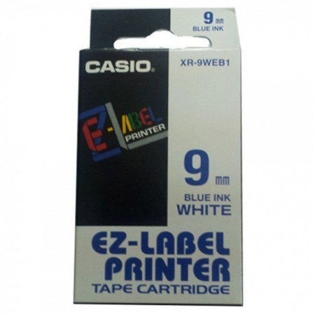 Casio XR-9WEB1 Label Tape Blue On White 9mm