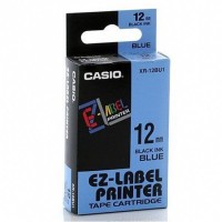 Casio XR-12BU1 Label Tape Black On Blue 12mm