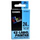 Casio XR-24BU1 Label Tape Black On Blue 24mm