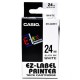 Casio XR-24WE1 Label Tape Black On White 24mm