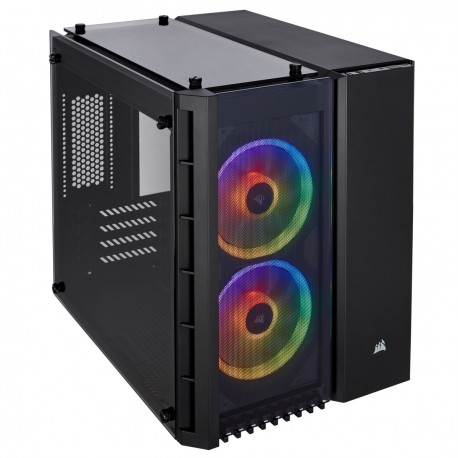 Corsair Crystal Series 280X RGB Tempered Glass Micro ATX Case Black (CC-9011101-WW / Black)