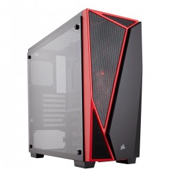 Corsair Carbide Series SPEC-04 Tempered Glass Mid-Tower Gaming Case Black/Red