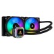 Corsair Hydro Series H100i RGB PLATINUM 240mm Liquid CPU Cooler (CW-9060039-WW)