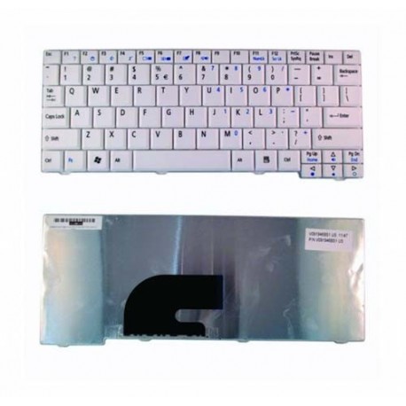 Acer Aspire One ZG5 ZA8 A110 D150 D250 531 D250 Putih Keyboard Laptop