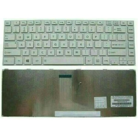 Toshiba Satellite M800 M805 L800 L805 L830 L840 C800 C800D C805 C840 Series Putih Keyboard Laptop