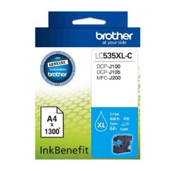 Brother LC-539XL C Tinta Cartridge DCP-J100 DCP-J105 MFC-J200 Cyan