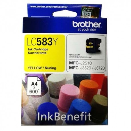 Brother LC583Y Tinta Cartridge MFC-J2510 MFC-J3520 MFC-J3720 Yellow