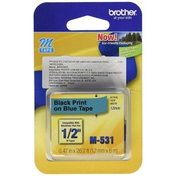 Brother M531 P-touch Tape - Black on Blue M Series
