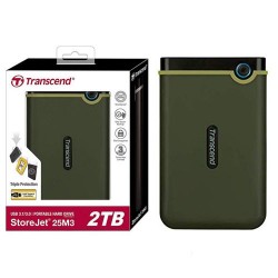 Transcend TS2TSJ25M3G 2TB Storejet 25M3 Hardisk External USB 3.0 Military Green