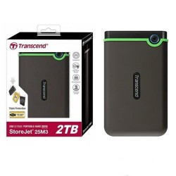 Transcend TS2TSJ25M3S 2TB Storejet 25M3 Hardisk External USB 3.0 Iron Black