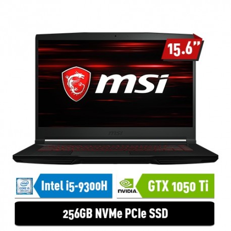 MSI Notebook GF63 9RCX 9S7-16R312-623 i5-9300H 8GB 256GB GTX1050Ti 4GB 15.6" FHD Win10Home