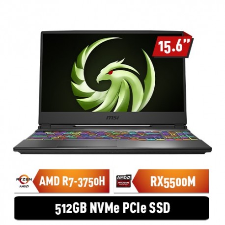 MSI Alpha 15 A3DDK 9S7-16U622-060 AMD Ryzen 7-3750H 8GB 512GB RX5500M 6GB 15.6" FHD Win10Home