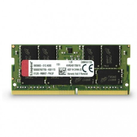 Kingston 16GB 2400MHz DDR4 Non-ECC CL17 SODIMM 2Rx8 (KVR24S17D8/16)