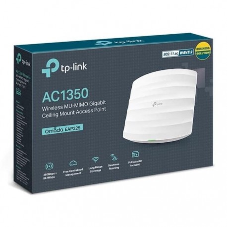 TP-Link EAP225 AC1350 Wireless MU-MIMO Gigabit Ceiling Mount Access Point