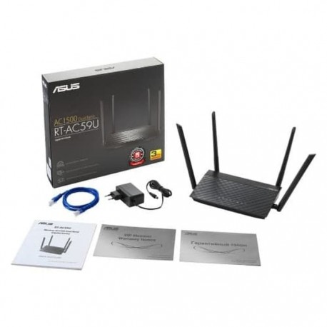 Asus RT-AC59U Dual-Band Wireless-AC1500 Router With 10/100/1000 BaseT Speed