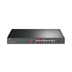 TP-Link TL-SL1218MP 16-Port 10/100 Mbps + 2-Port Gigabit Rackmount Switch with 16-Port PoE+