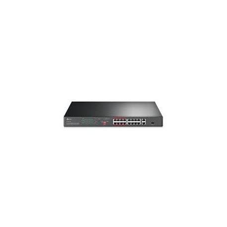 TP-Link TL-SL1218MP 16-Port 10/100 Mbps + 2-Port Gigabit Rackmount Switch with 16-Port PoE+