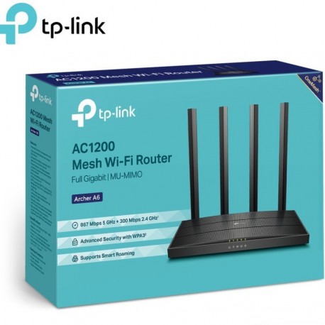 TP-Link Archer A6 AC1200 Wireless MU-MIMO Gigabit Router