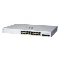 Cisco CBS220-24P-4G-EU Business 220 Series Smart Switch 24-port GE PoE SNTC 1 Tahun