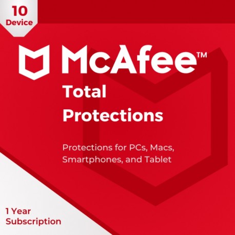 McAfee Total Protection 10 User 1 Tahun