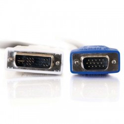 DVI Male to HD15 VGA Male Video Cable 2m(6.5ft)