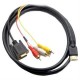 5 FT HDMI to VGA 3 RCA Converter Adapter Cable