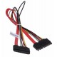 22 pin male to female power and data sata adapter custom cable