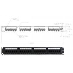 AMP 24 Port Cat6 Patch Panel