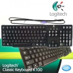 Logitech Classic keyboard K100 Black PS2