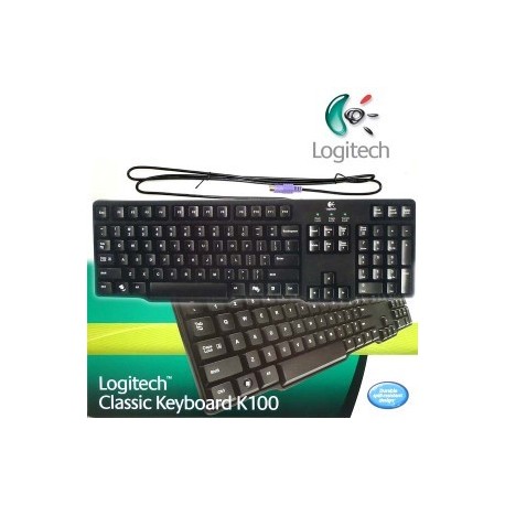 Logitech Classic keyboard K100 Black PS2