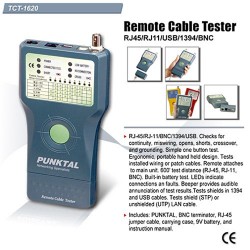 Goldtool TCT-1620 Cable Tester Punktal Rj45 Rj11 Usb Bnc