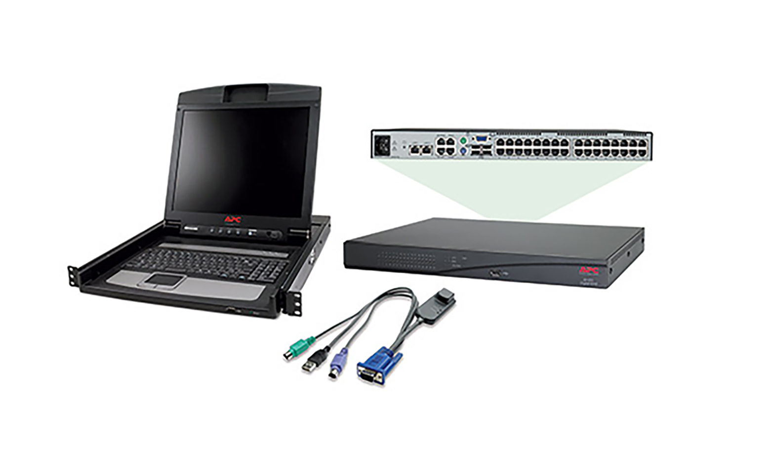 Harga Jual APC 2X1X16 IP KVM with APC 17" Rack LCD and USB VM Server Module Bundle