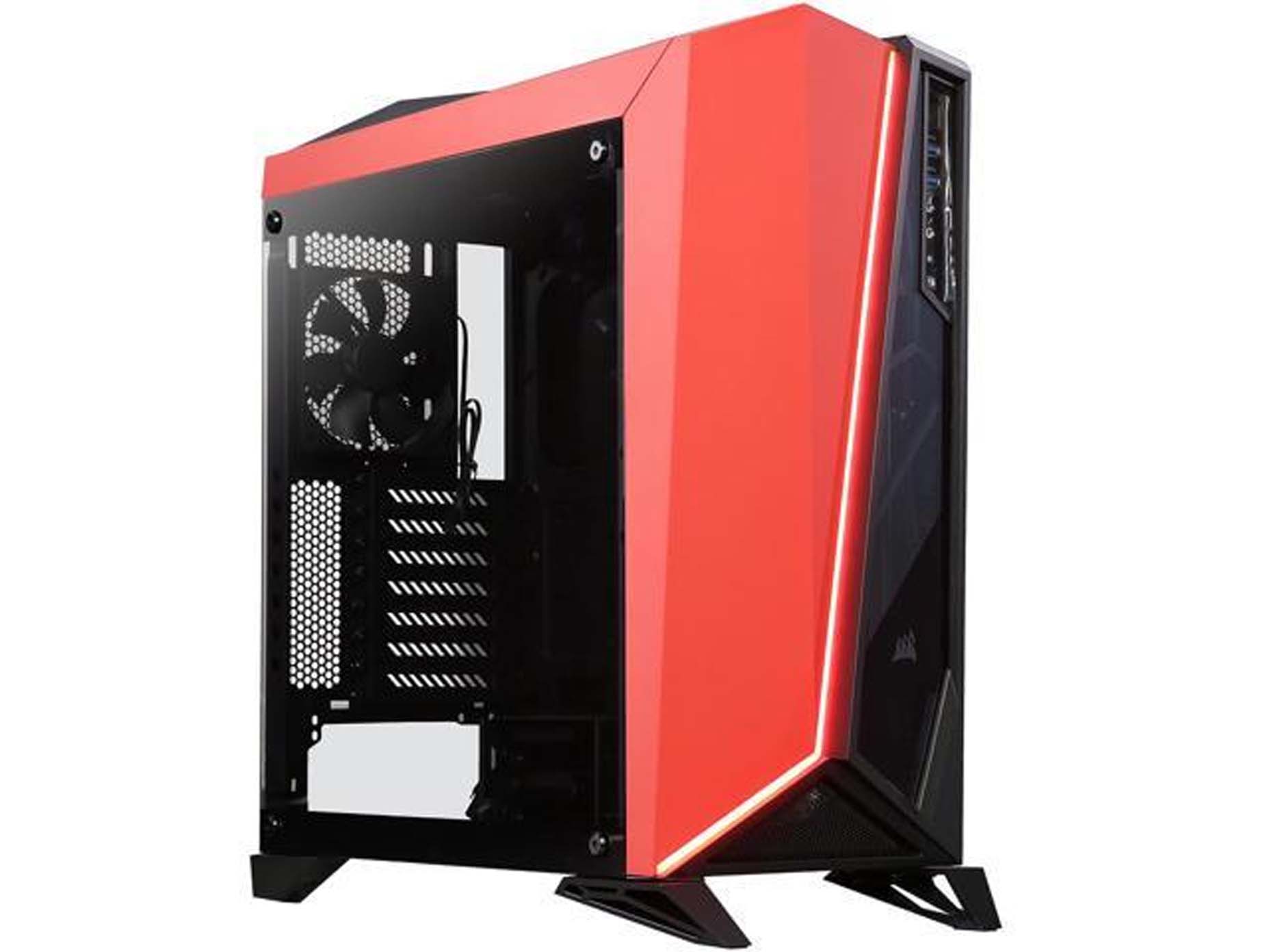 Harga Jual Corsair CC-9011120-WW Carbide Series SPEC-OMEGA Tempered Glass Mid-Tower ATX Gaming Case-Black-Red