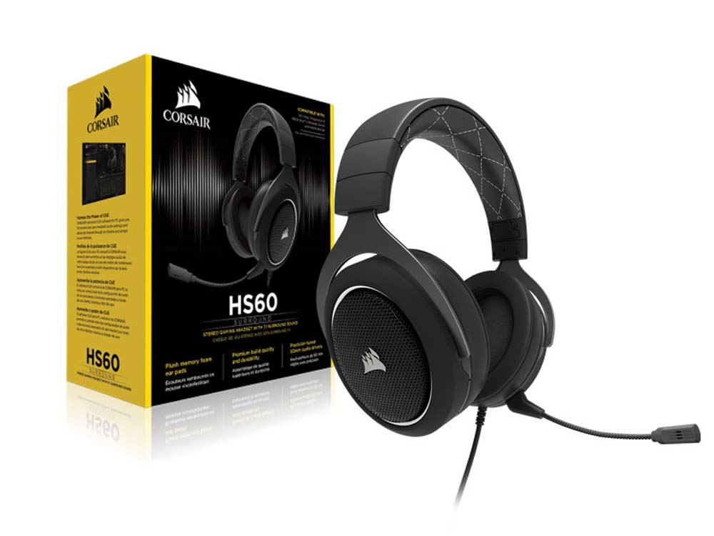 Hatga Jual Corsair CA-9011174-NA HS60 Surround Gaming Headset-White