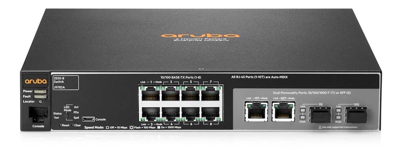 Harga Jual HPE Aruba 2530-8 8-Ports Fast Ethernet Managed Switch (J9783A)