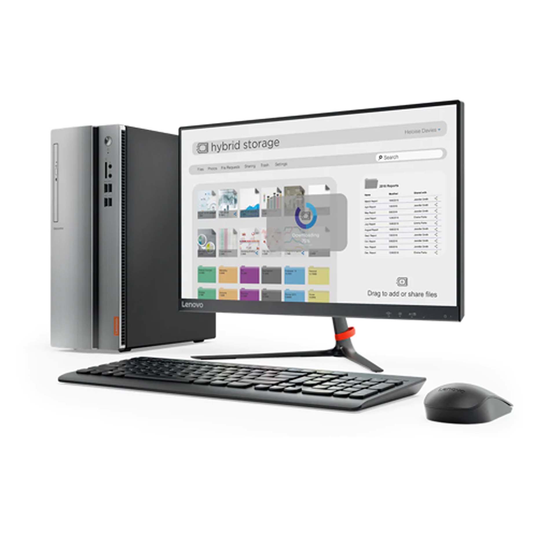 Harga Lenovo Ideacentre IC510S-08IKL LMID Dekstop PC i3-7100 4GB 1TB GT730 2GB DOS 21.5"